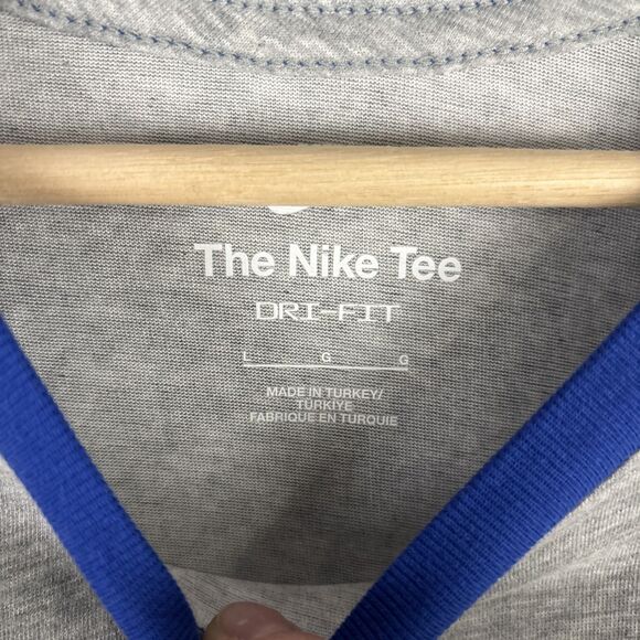 Nike Raglan T-shirt Gray Blue Dri-FIT 3/4 Sleeve Training CJ1617-064 Large NWT - Picture 4 of 7